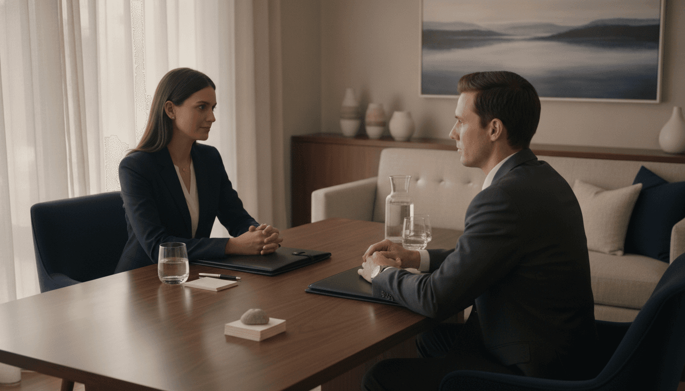 An understated Dallas-area family-law consultation setting
