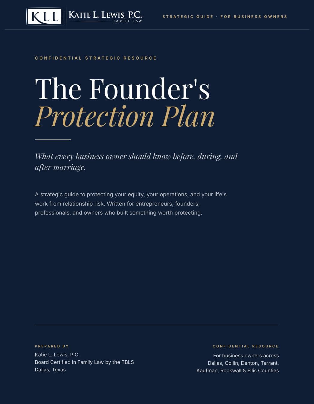 Cover of The Founder's Protection Plan strategic guide