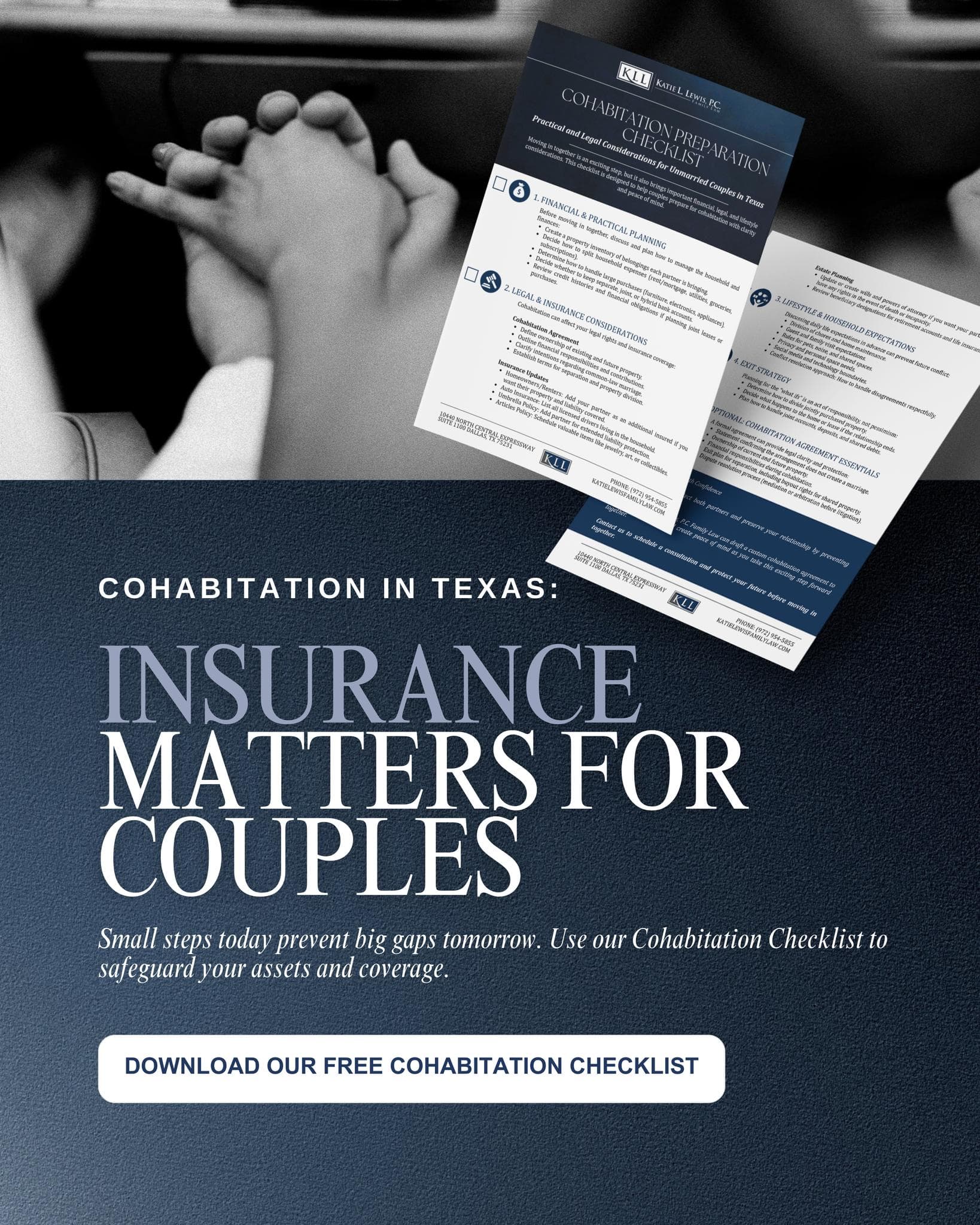 Download the Cohabitation Checklist from Katie L. Lewis, P.C. Family Law