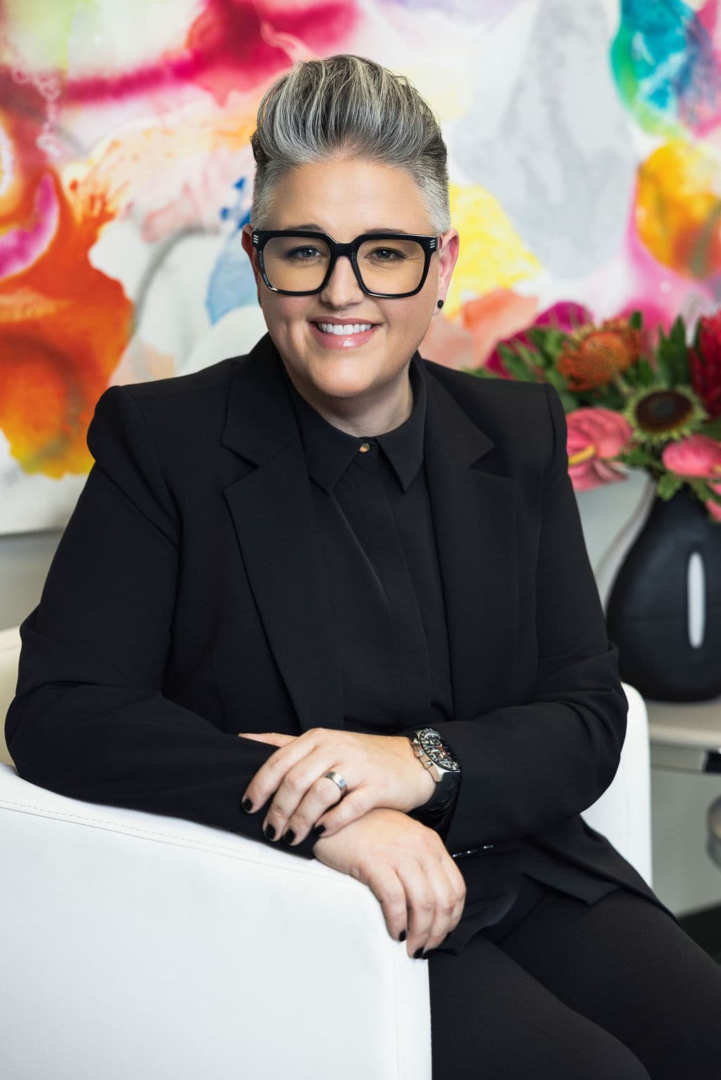 Professional portrait of M.K. Kassie Hines, family law attorney